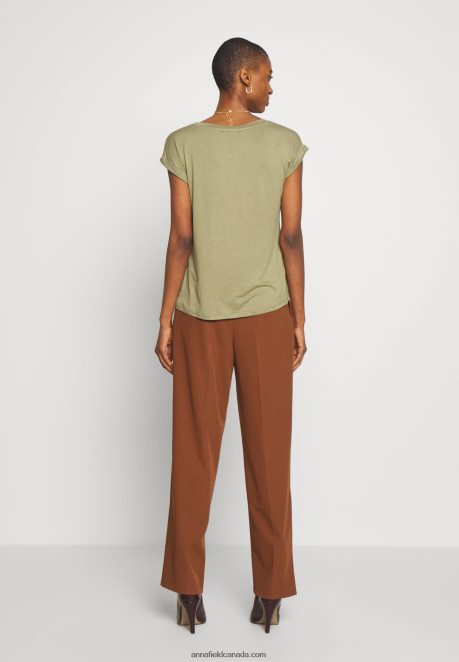 Anna Field Women Print T-Shirt Martini Olive H42J4Z256