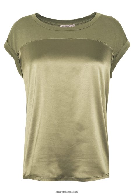 Anna Field Women Print T-Shirt Martini Olive H42J4Z256
