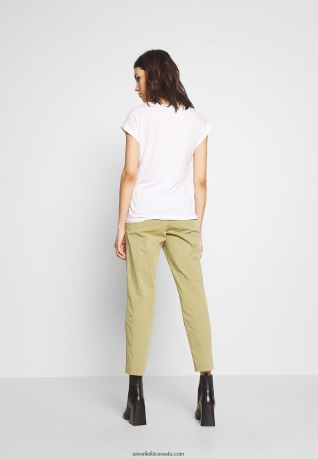 Anna Field Women Print T-Shirt Off-White H42J4Z260