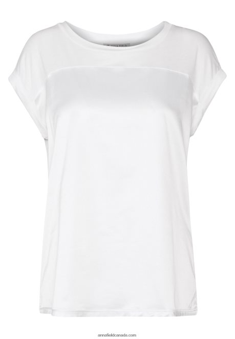 Anna Field Women Print T-Shirt Off-White H42J4Z260