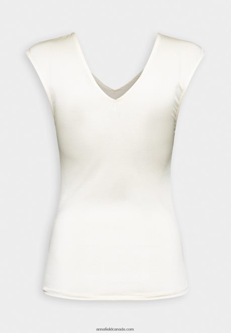 Anna Field Women Print T-Shirt Off-White H42J4Z311