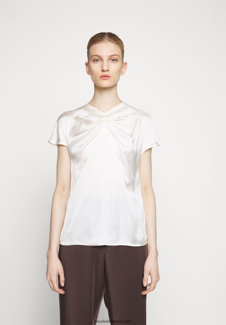 Anna Field Women Print T-Shirt Off White H42J4Z346