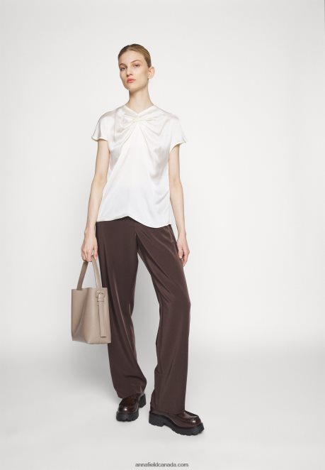 Anna Field Women Print T-Shirt Off White H42J4Z346