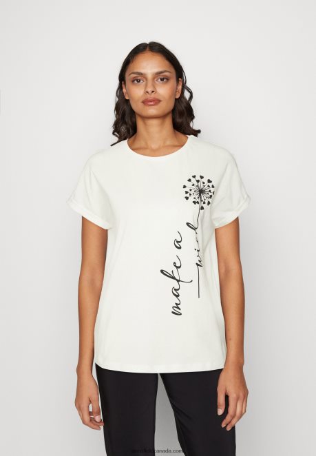 Anna Field Women Print T-Shirt Off-White H42J4Z370