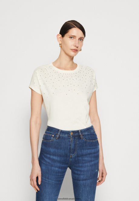 Anna Field Women Print T-Shirt Offwhite H42J4Z369