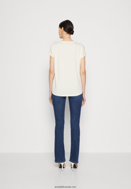 Anna Field Women Print T-Shirt Offwhite H42J4Z369