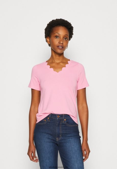 Anna Field Women Print T-Shirt Pink H42J4Z269
