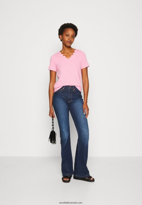 Anna Field Women Print T-Shirt Pink H42J4Z269