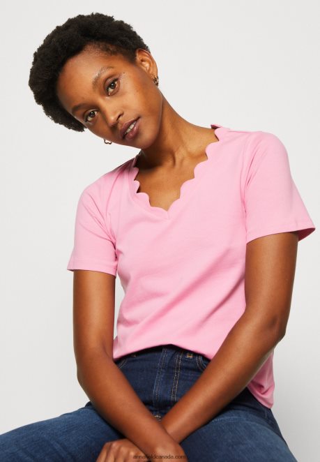Anna Field Women Print T-Shirt Pink H42J4Z269