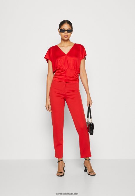 Anna Field Women Print T-Shirt Red H42J4Z303