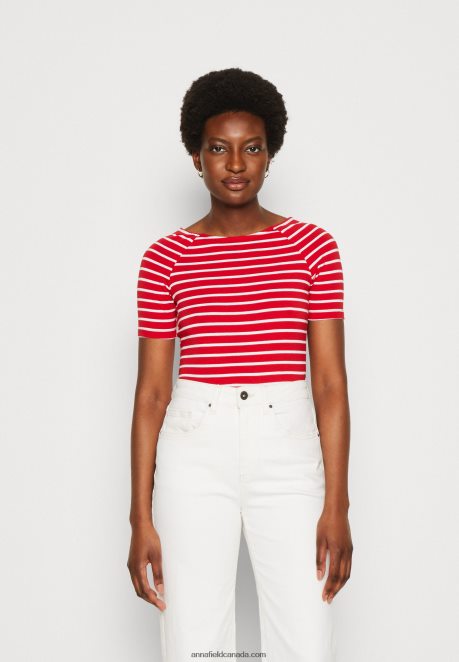 Anna Field Women Print T-Shirt Red/White H42J4Z340