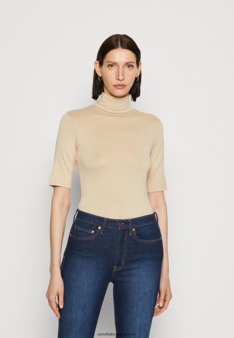 Anna Field Women Print T-Shirt Sand H42J4Z281
