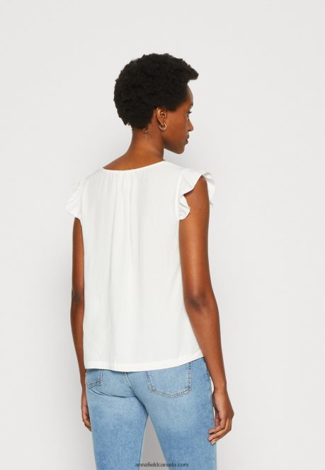 Anna Field Women Print T-Shirt White H42J4Z265