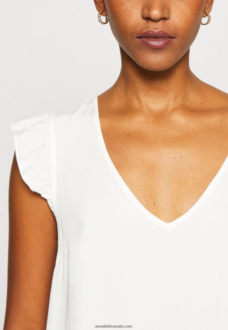 Anna Field Women Print T-Shirt White H42J4Z265