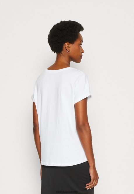 Anna Field Women Print T-Shirt White H42J4Z333