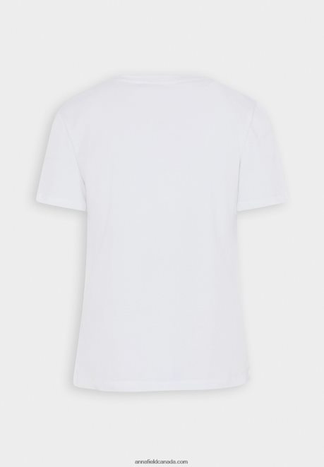 Anna Field Women Print T-Shirt White H42J4Z364