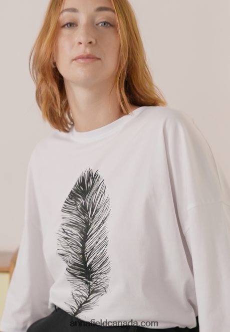 Anna Field Women Print T-Shirt White H42J4Z371
