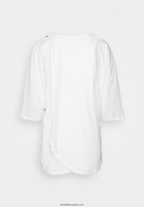 Anna Field Women Print T-Shirt White H42J4Z371