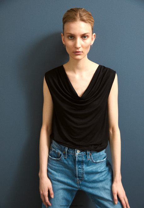 Anna Field Women Top Black H42J4Z459