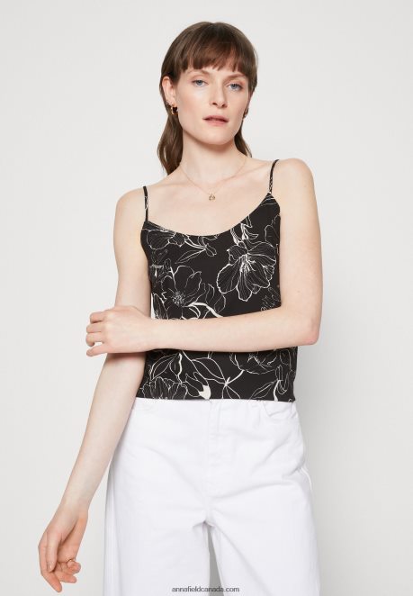 Anna Field Women Top Black/White H42J4Z477