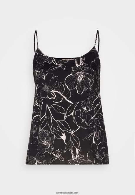 Anna Field Women Top Black/White H42J4Z477