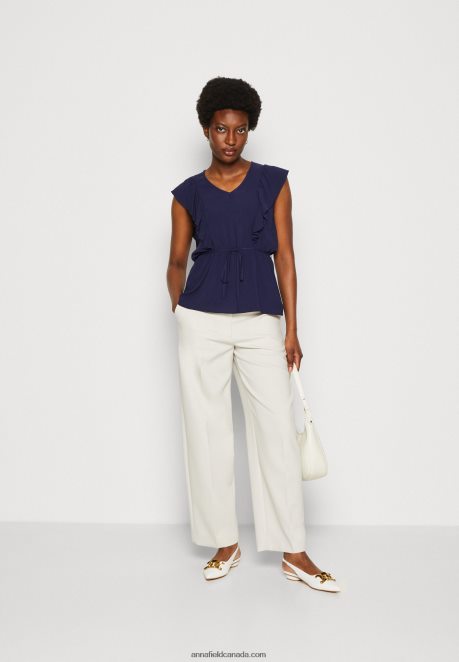 Anna Field Women Top Dark Blue H42J4Z421