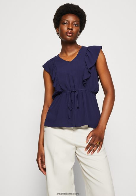 Anna Field Women Top Dark Blue H42J4Z421