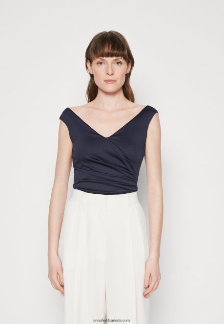 Anna Field Women Top Dark Blue H42J4Z478