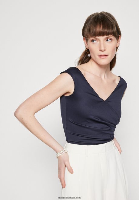 Anna Field Women Top Dark Blue H42J4Z478