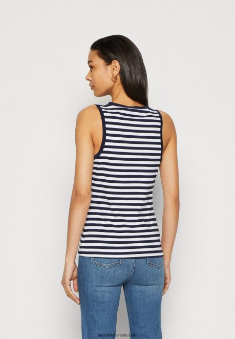 Anna Field Women Top Dark Blue/White H42J4Z476