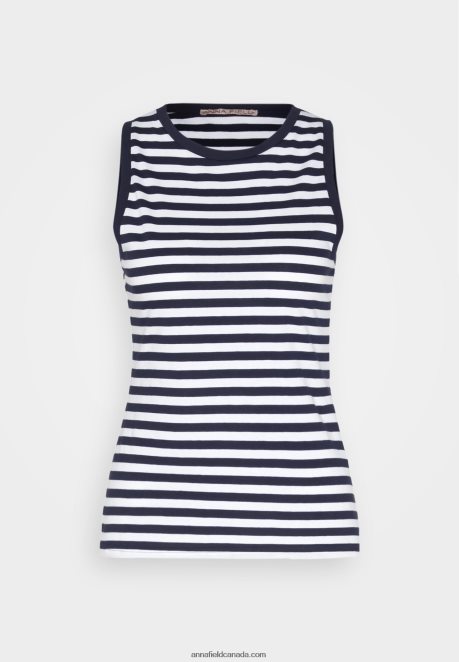 Anna Field Women Top Dark Blue/White H42J4Z476