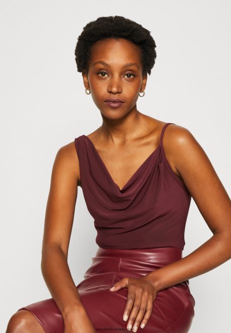 Anna Field Women Top Dark Red H42J4Z417