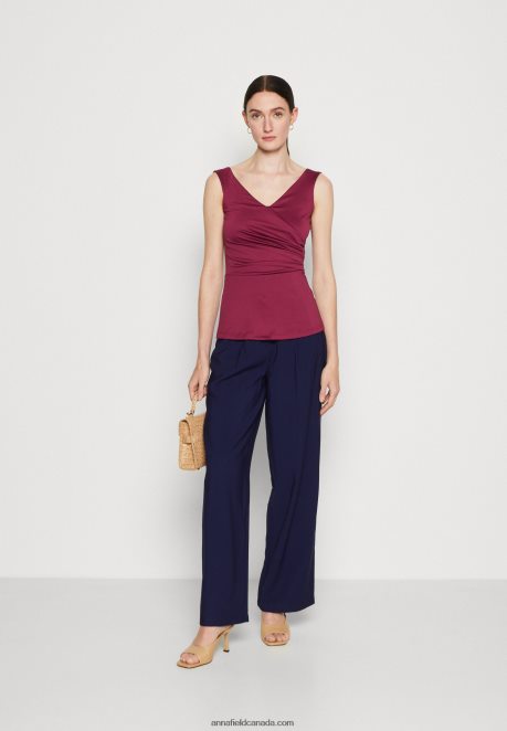 Anna Field Women Top Dark Red H42J4Z472