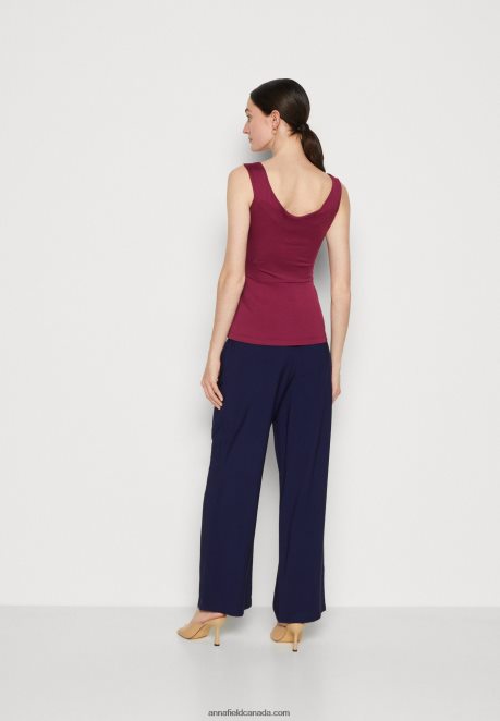 Anna Field Women Top Dark Red H42J4Z472