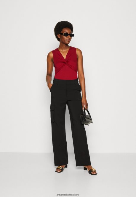 Anna Field Women Top Dark Red H42J4Z480