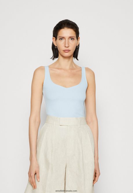Anna Field Women Top Light Blue H42J4Z414