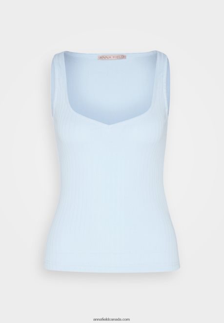 Anna Field Women Top Light Blue H42J4Z414