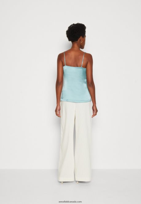 Anna Field Women Top Light Blue H42J4Z432
