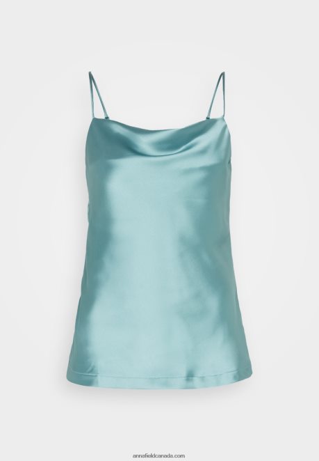 Anna Field Women Top Light Blue H42J4Z432