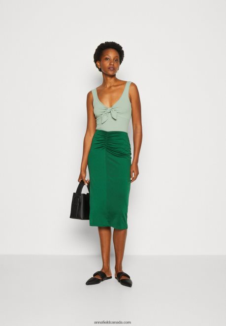 Anna Field Women Top Light Green H42J4Z409