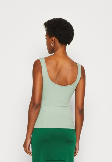 Anna Field Women Top Light Green H42J4Z409