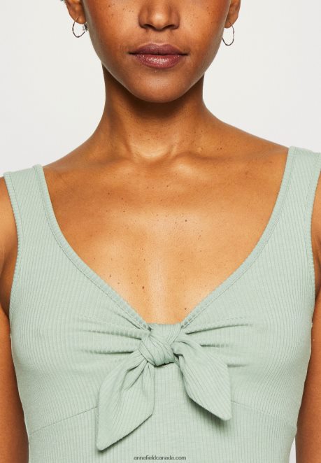 Anna Field Women Top Light Green H42J4Z409