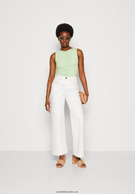 Anna Field Women Top Light Green H42J4Z464