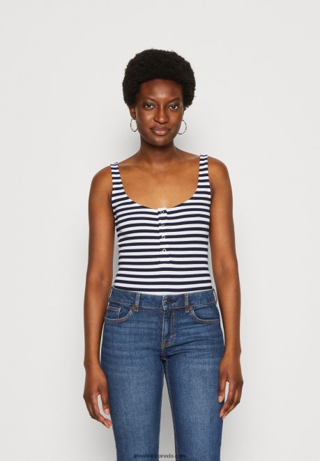 Anna Field Women Top White/Blue H42J4Z467