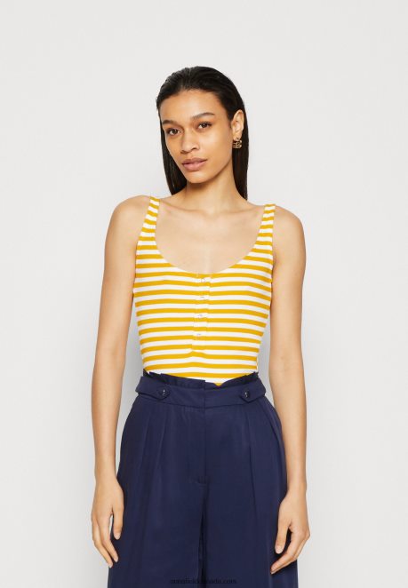 Anna Field Women Top White/Yellow H42J4Z419
