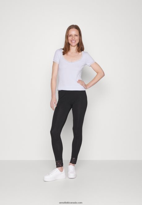 Anna Field Women 2 Pack Leggings Trousers Black/Dark Blue H42J4Z657