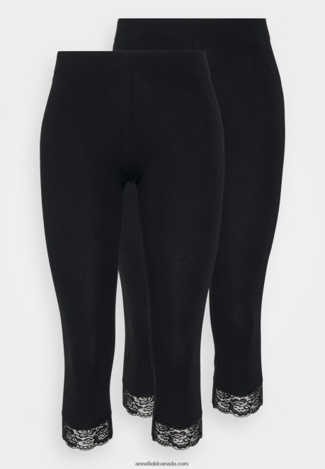 Anna Field Women 2 Pack Leggings Trousers Black H42J4Z656