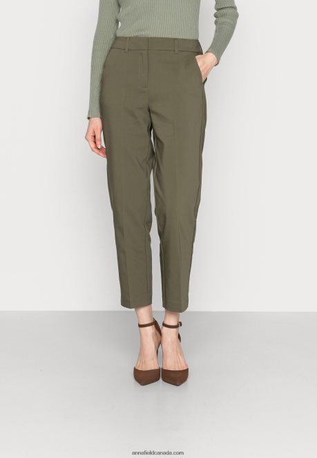 Anna Field Women Chinos Dark Green H42J4Z599
