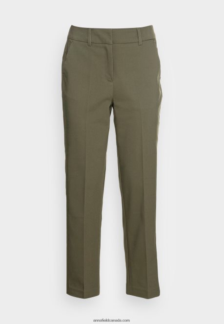 Anna Field Women Chinos Dark Green H42J4Z599