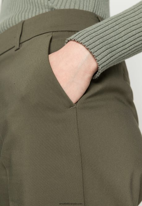 Anna Field Women Chinos Dark Green H42J4Z599